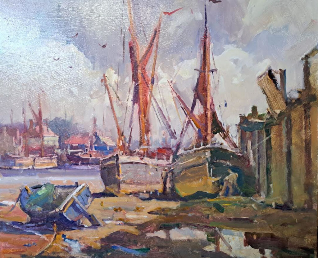 Thames Barges U K Twenty Melbourne Painters Society Inc