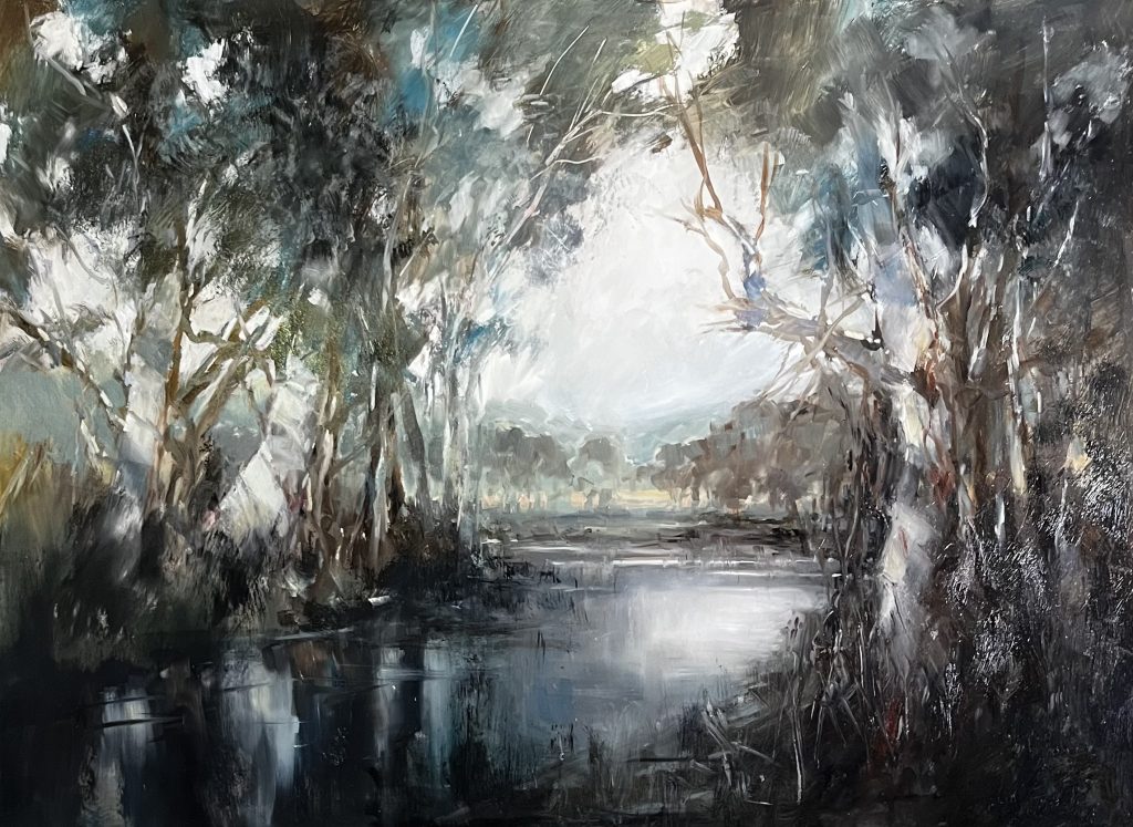 Amanda Hyatt, "River Gums" (Oil)