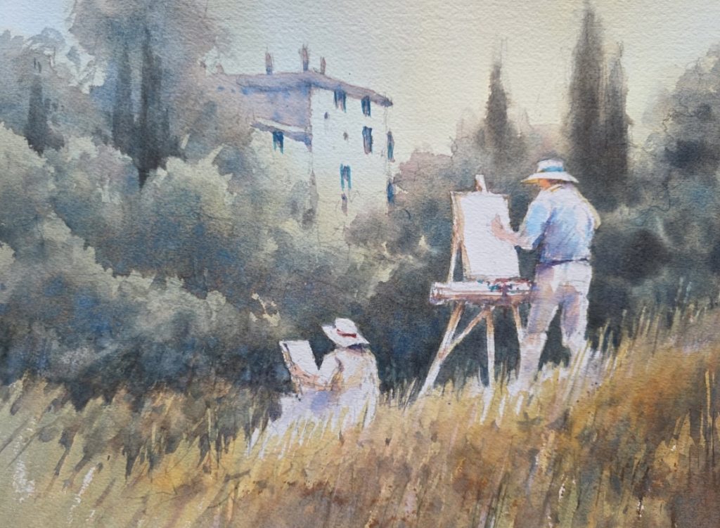 John Orlando Birt, "Capturing the Light, Siena, Tuscany" (WC)
